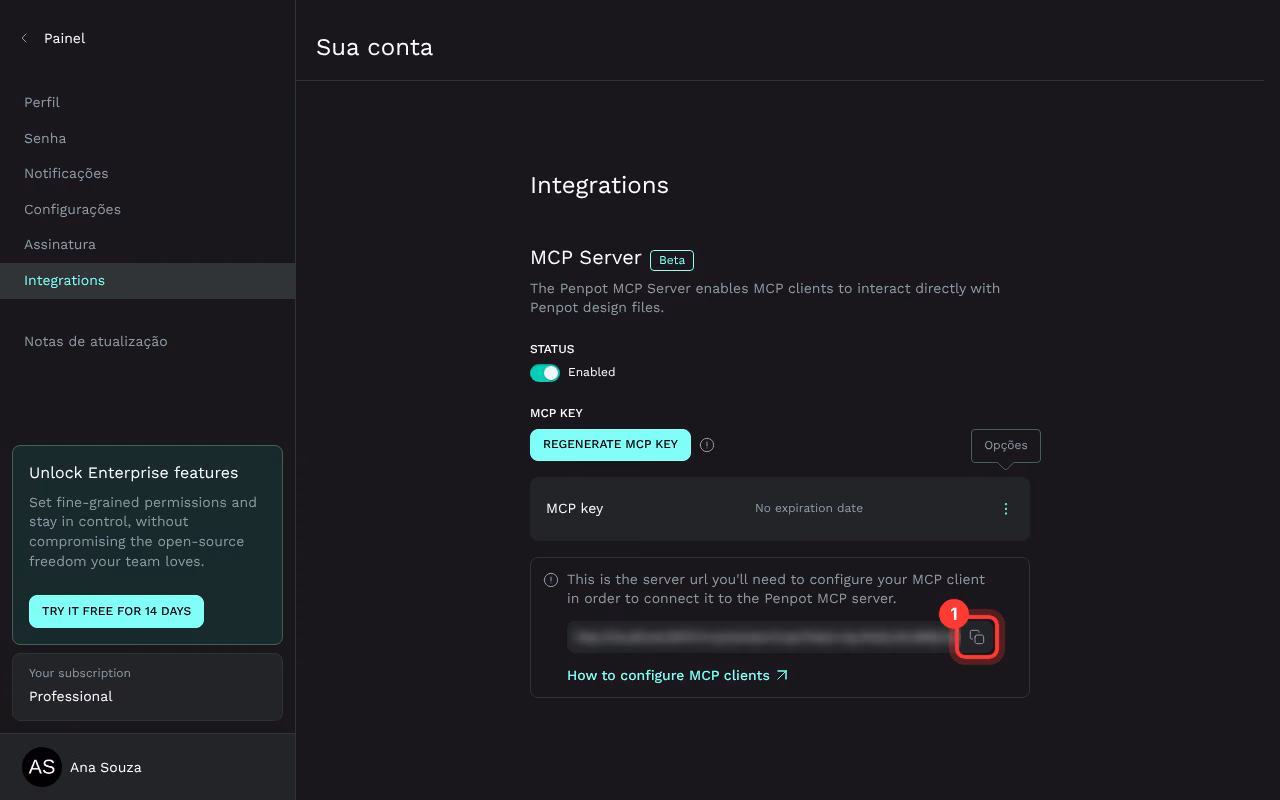 Endereço do MCP